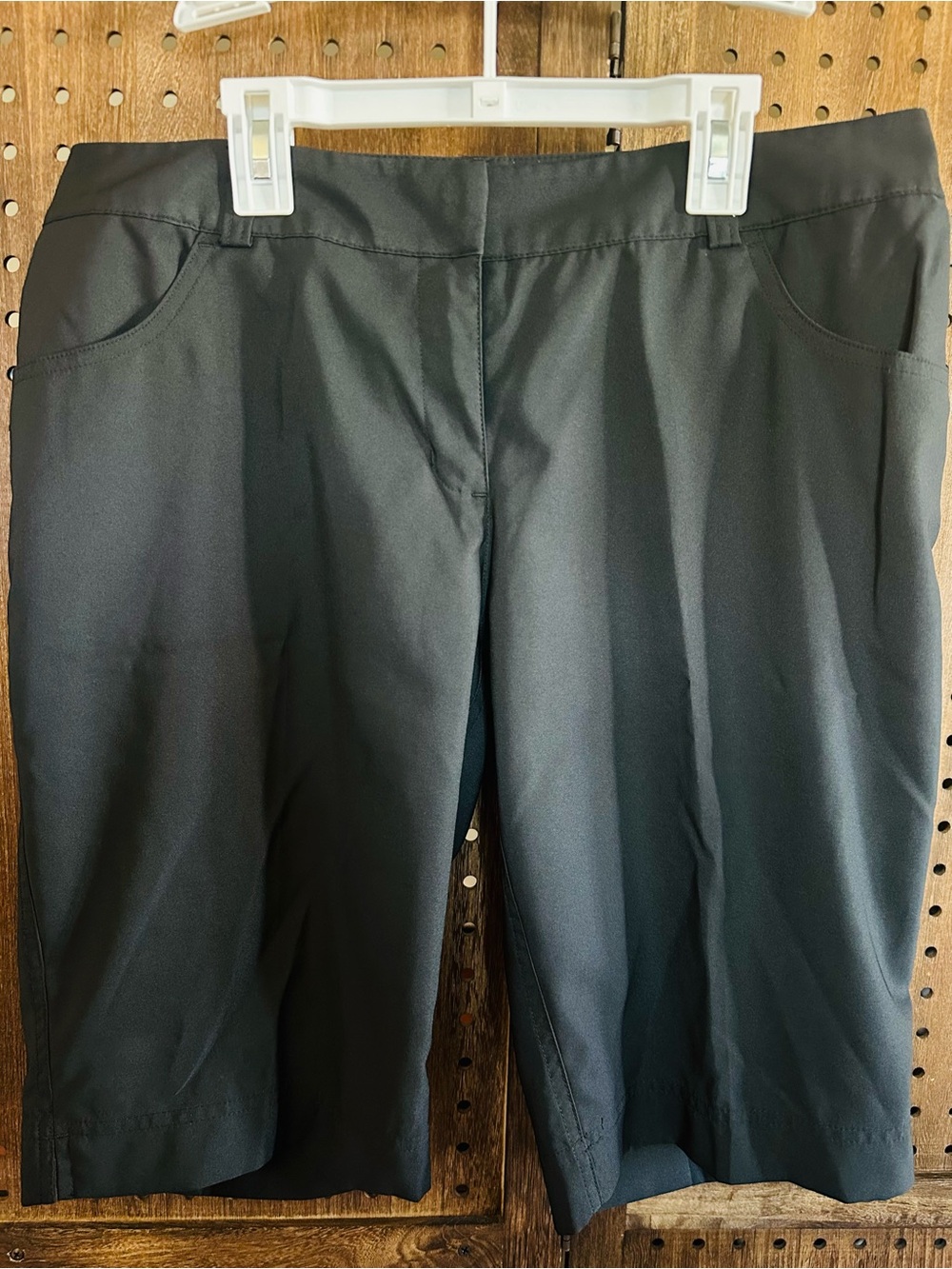 adidas Black Capri Pants with Front Pockets Size 10 - Picture 1 of 11